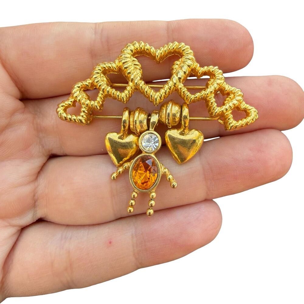 Vintage Jewelry Amber Birthstone Brooch Birthstone Jewelry